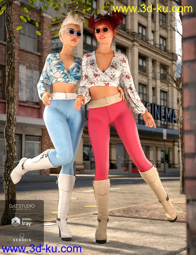 dForce City Sleek Outfit Textures模型的图片1