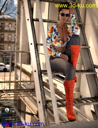 3D打印模型dForce City Sleek Outfit Textures的图片