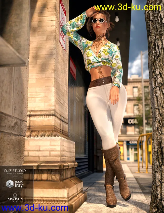 dForce City Sleek Outfit Textures模型的图片6