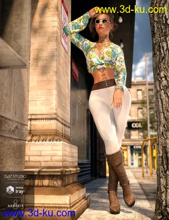 3D打印模型dForce City Sleek Outfit Textures的图片