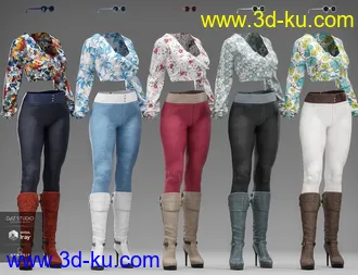 3D打印模型dForce City Sleek Outfit Textures的图片