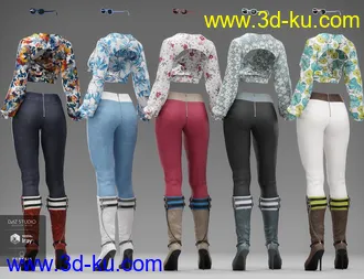 3D打印模型dForce City Sleek Outfit Textures的图片