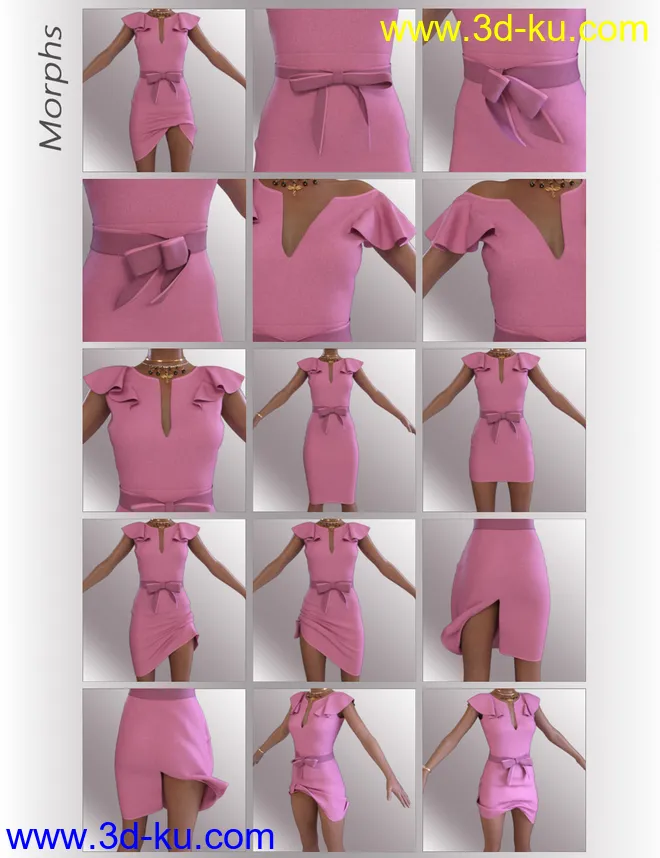 dForce Claire Cocktail Dress outfit for Genesis 8 Female(s)模型的图片4