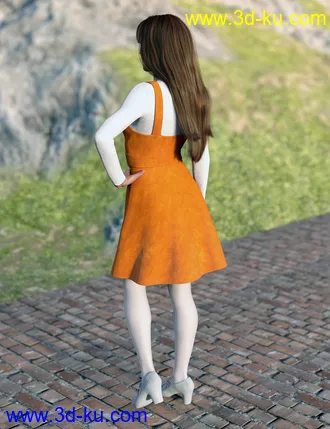 3D打印模型dForce Corduroy Jumper Outfit for Genesis 8 Female(s)的图片