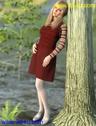 3D打印模型dForce Corduroy Jumper Outfit for Genesis 8 Female(s)的图片