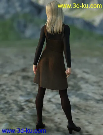 3D打印模型dForce Corduroy Jumper Outfit for Genesis 8 Female(s)的图片
