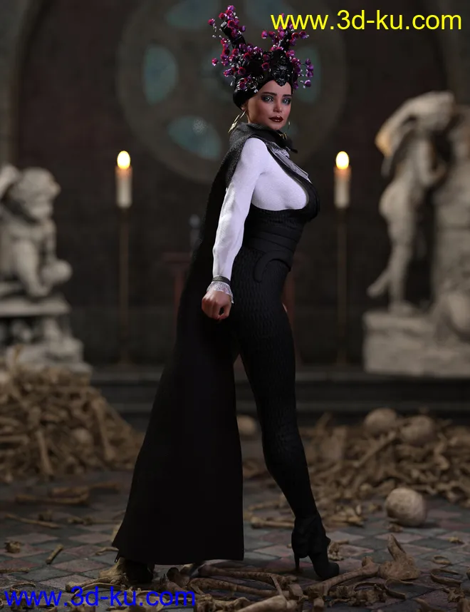 dForce Countessa Outfit for Genesis 8 Female(s)模型的图片4