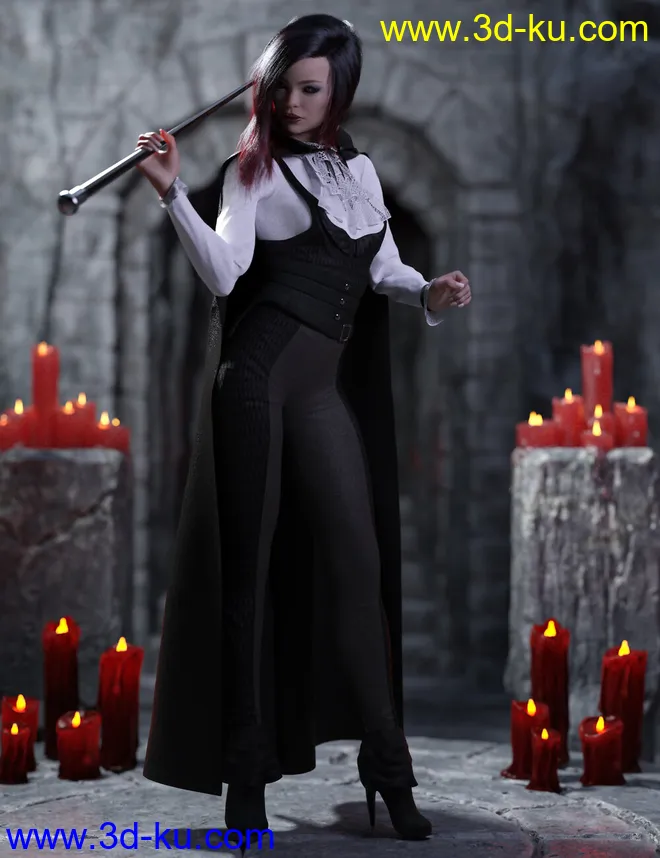 dForce Countessa Outfit for Genesis 8 Female(s)模型的图片5