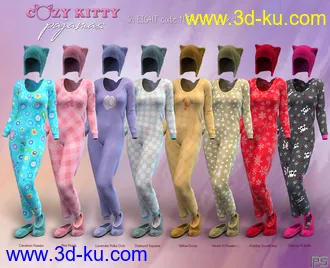 3D打印模型dForce Cozy Kitty PJ for Genesis 8 Female的图片
