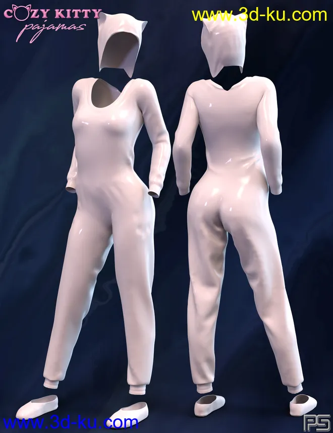 dForce Cozy Kitty PJ for Genesis 8 Female模型的图片6
