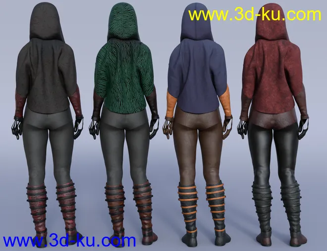 dForce Crimsoneye Outfit Textures模型的图片3