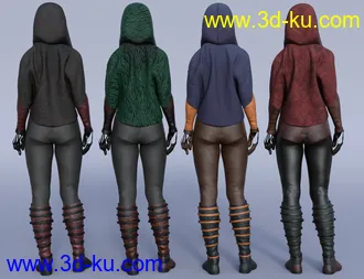 3D打印模型dForce Crimsoneye Outfit Textures的图片