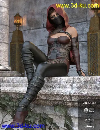 3D打印模型dForce Crimsoneye Outfit Textures的图片