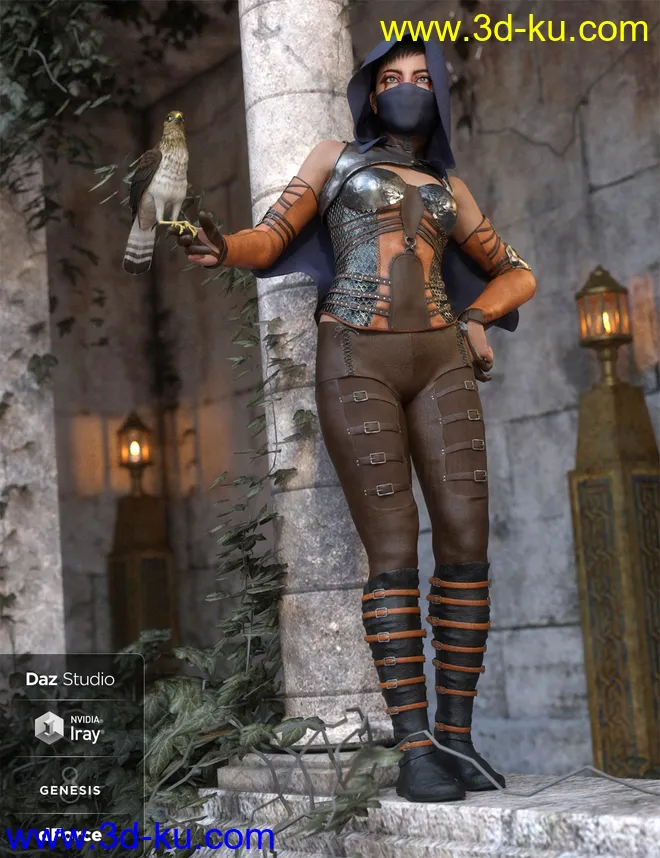 dForce Crimsoneye Outfit Textures模型的图片9