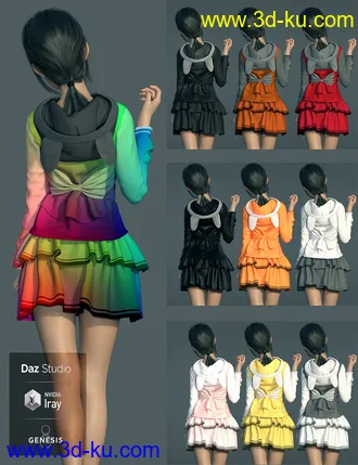 3D打印模型dForce Cute Clothes for Genesis 8 Female(s)的图片