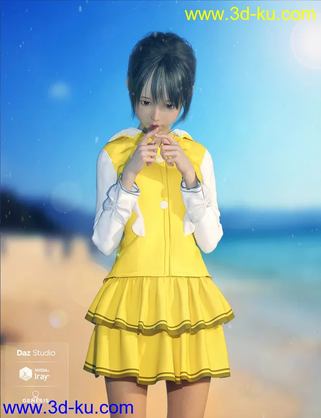 dForce Cute Clothes for Genesis 8 Female(s)模型的图片2