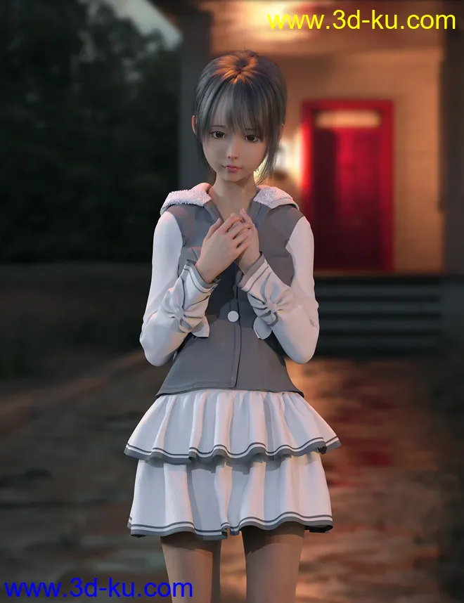 dForce Cute Clothes for Genesis 8 Female(s)模型的图片5