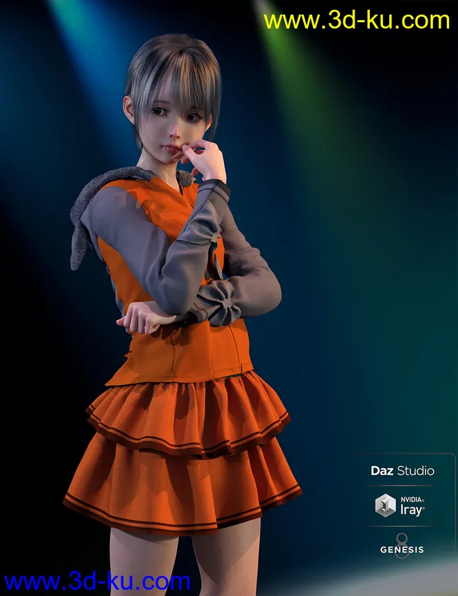 dForce Cute Clothes for Genesis 8 Female(s)模型的图片9