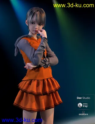 3D打印模型dForce Cute Clothes for Genesis 8 Female(s)的图片
