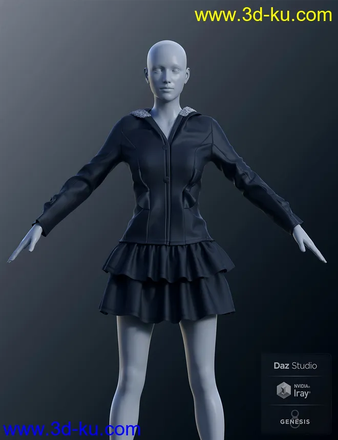 dForce Cute Clothes for Genesis 8 Female(s)模型的图片11