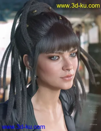 3D打印模型dForce Cyd Hair for Genesis 3 and 8 Female(s)的图片