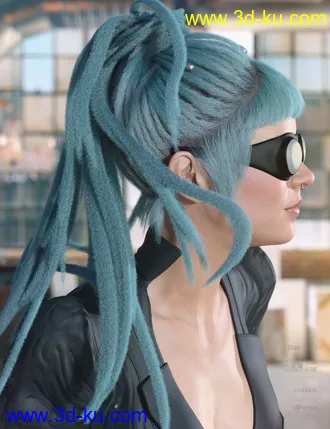 3D打印模型dForce Cyd Hair for Genesis 3 and 8 Female(s)的图片