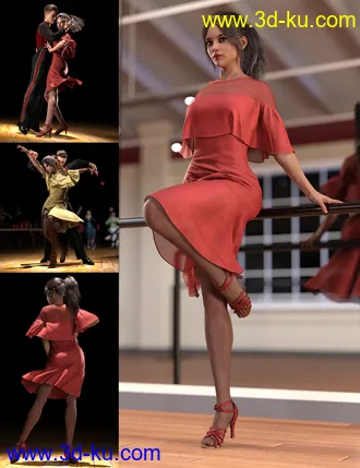 3D打印模型dForce Dancer Dress and Poses For Genesis 8的图片