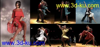 3D打印模型dForce Dancer Dress and Poses For Genesis 8的图片