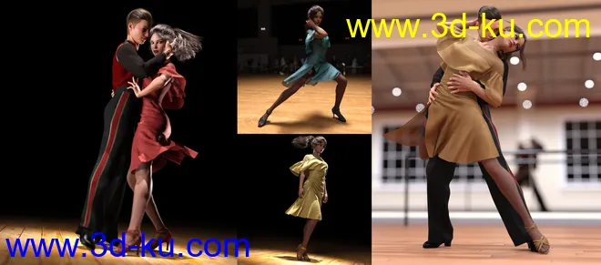dForce Dancer Dress and Poses For Genesis 8模型的图片4