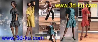 3D打印模型dForce Dancer Dress and Poses For Genesis 8的图片
