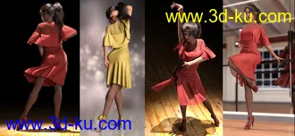 3D打印模型dForce Dancer Dress and Poses For Genesis 8的图片