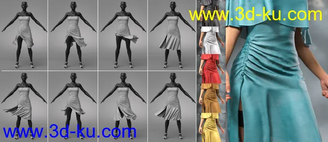 dForce Dancer Dress and Poses For Genesis 8模型的图片7