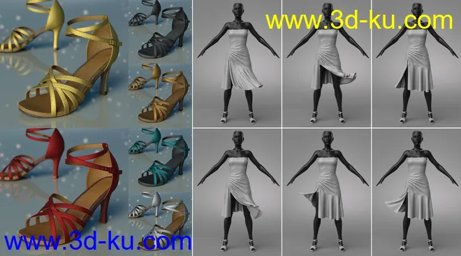 dForce Dancer Dress and Poses For Genesis 8模型的图片8