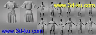 3D打印模型dForce Dancer Dress and Poses For Genesis 8的图片