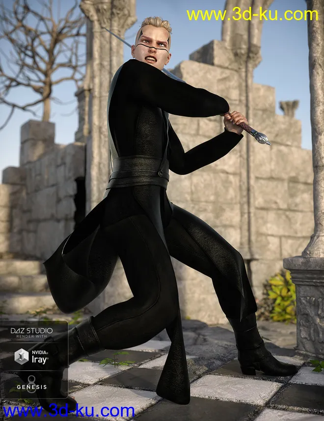 dForce Dawn Warrior Outfit Textures模型的图片2