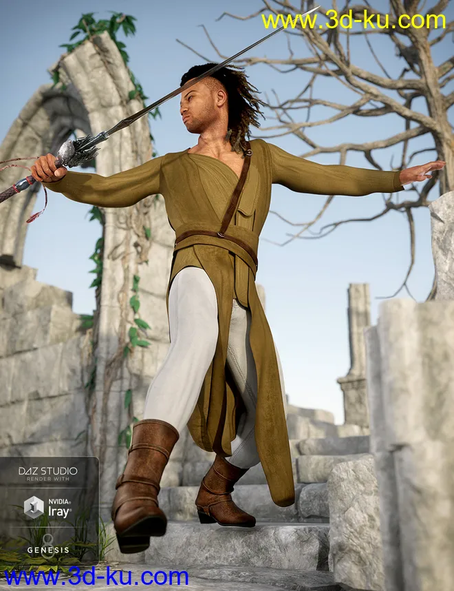 dForce Dawn Warrior Outfit Textures模型的图片3