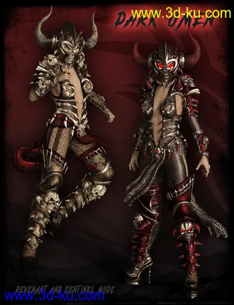 3D打印模型dForce Death Strike Outfit, Poses and Battleaxe for Genesis 8 Female(s)的图片