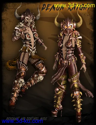 3D打印模型dForce Death Strike Outfit, Poses and Battleaxe for Genesis 8 Female(s)的图片