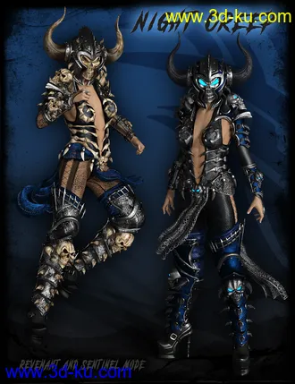 3D打印模型dForce Death Strike Outfit, Poses and Battleaxe for Genesis 8 Female(s)的图片