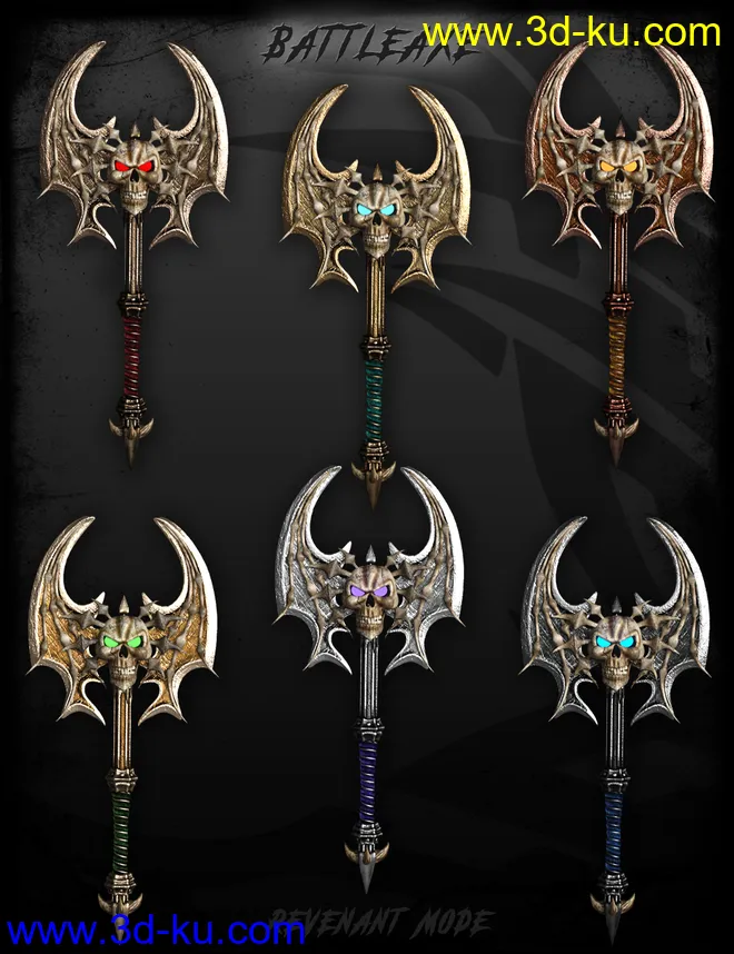 dForce Death Strike Outfit, Poses and Battleaxe for Genesis 8 Female(s)模型的图片13