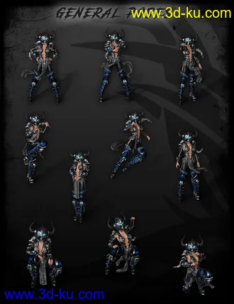 3D打印模型dForce Death Strike Outfit, Poses and Battleaxe for Genesis 8 Female(s)的图片