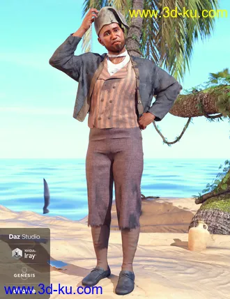 3D打印模型dForce Deck Hand Outfit Textures的图片