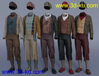 3D打印模型dForce Deck Hand Outfit Textures的图片