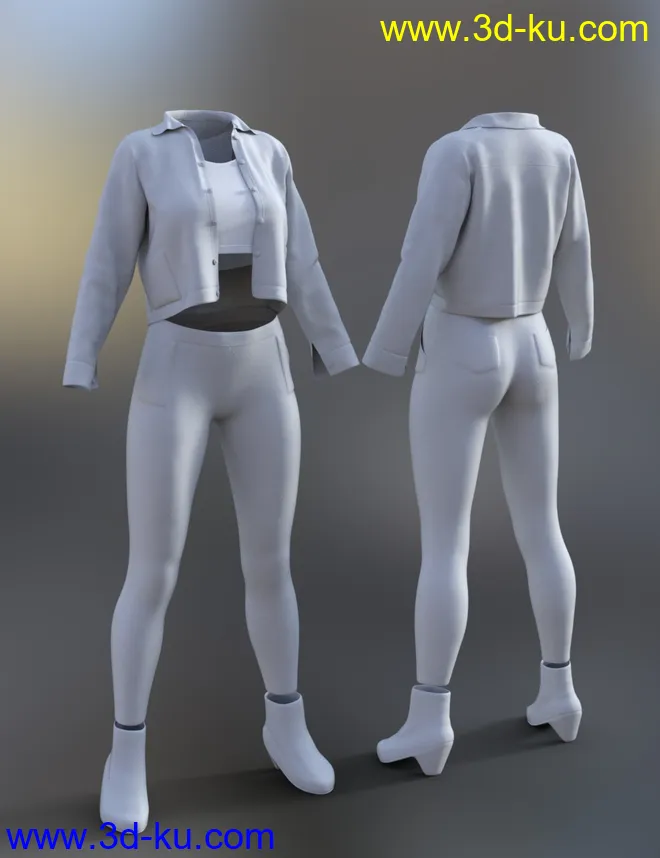 dForce Denim Diva for Genesis 8 Female(s)模型的图片5
