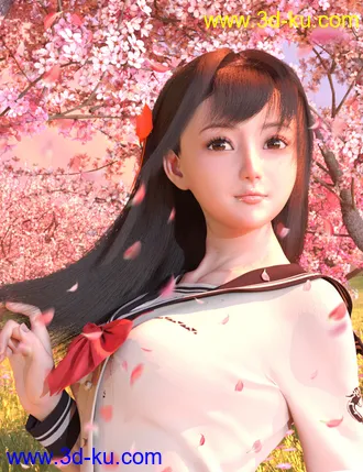 3D打印模型dForce Difa Hair for Genesis 8 Female(s)的图片