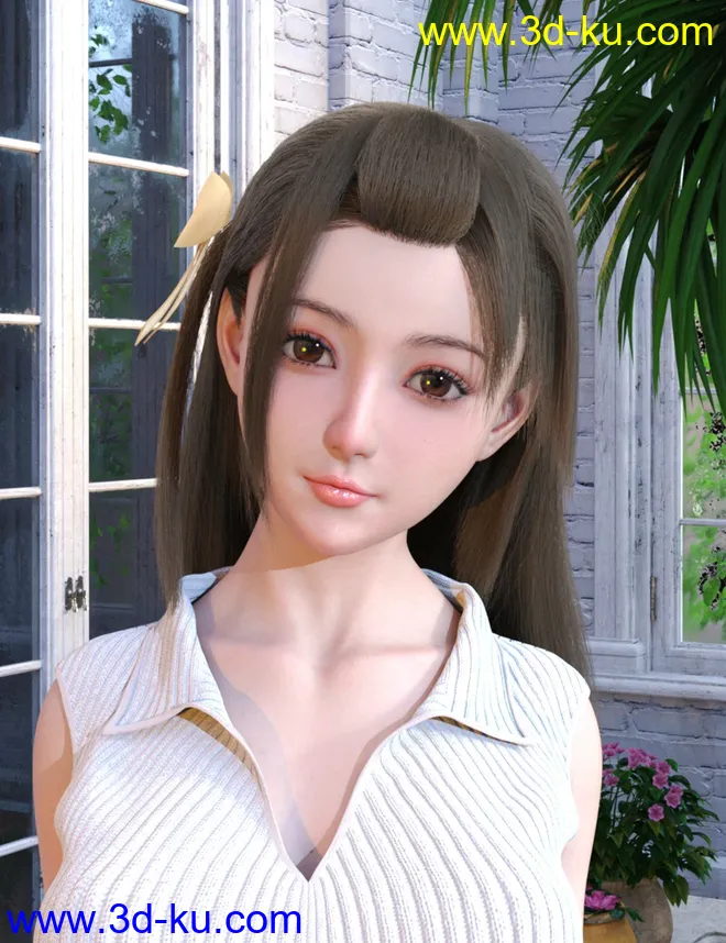 dForce Difa Hair for Genesis 8 Female(s)模型的图片3