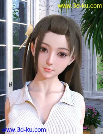 3D打印模型dForce Difa Hair for Genesis 8 Female(s)的图片