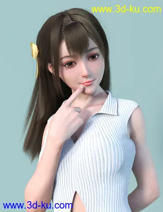 3D打印模型dForce Difa Hair for Genesis 8 Female(s)的图片