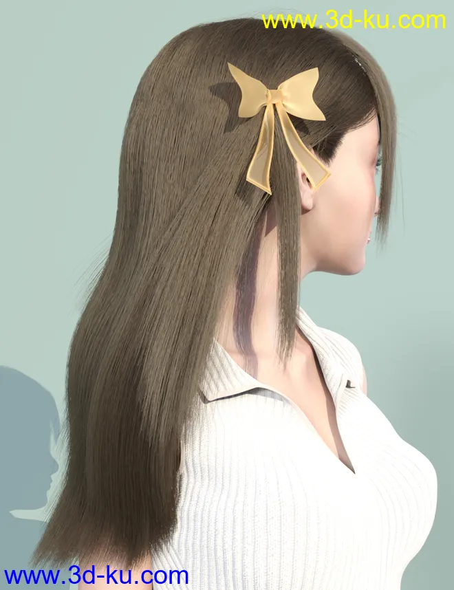 dForce Difa Hair for Genesis 8 Female(s)模型的图片5