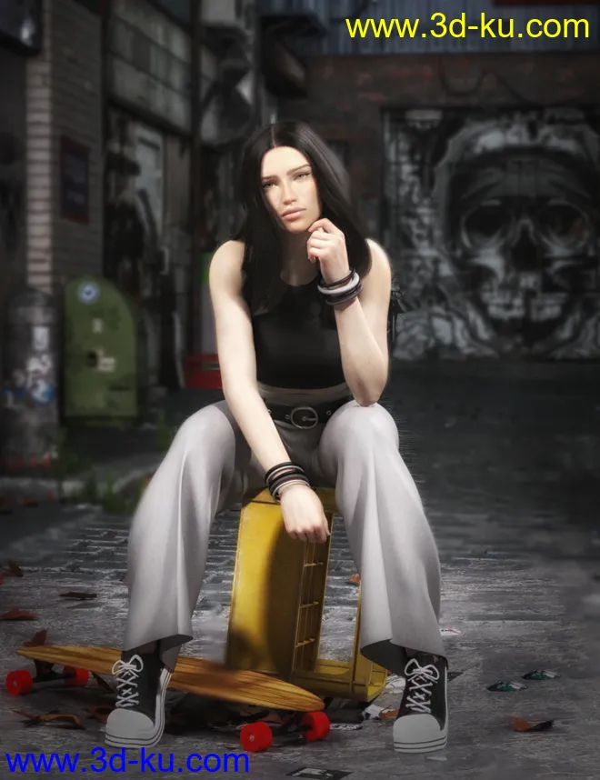 dForce Downtown Attitude for Genesis 8 Female(s)模型的图片1